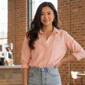 Women’s U.S. Polo Assn. Cotton Oxford Button Down Top